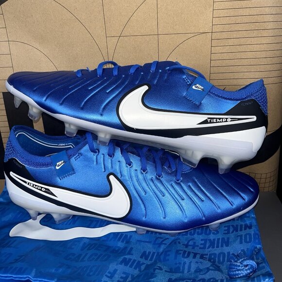 NEW Nike Legend 10 Elite FG Soccer Cleats Blue White DV4328-400 Size 8 - Picture 1 of 7